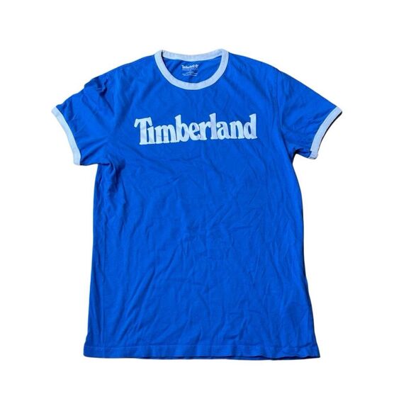 Y2K Timberland Spell Out Ringer T Shirt Small - Picture 1 of 4